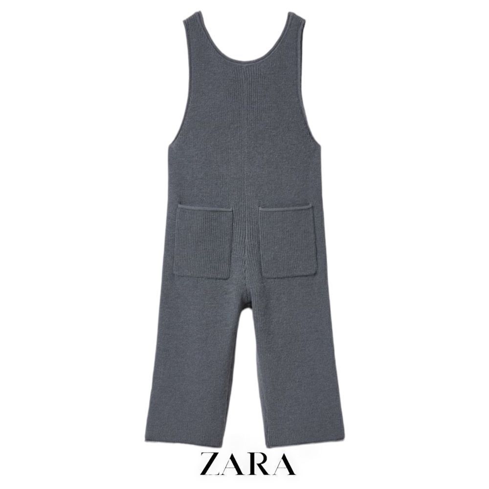 ZARA Kids | Blue Gray | ALPACA BLEND KNIT JUMPSUIT